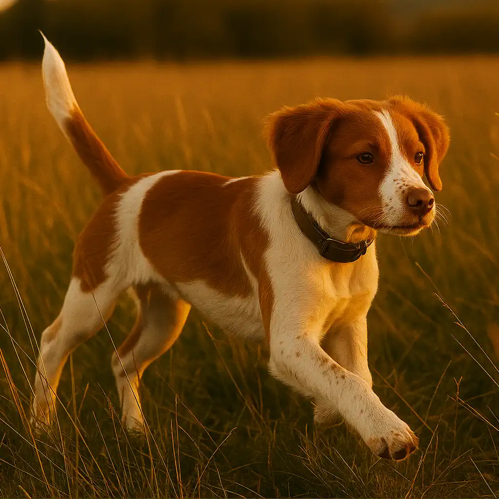Brittany exploring an upland field